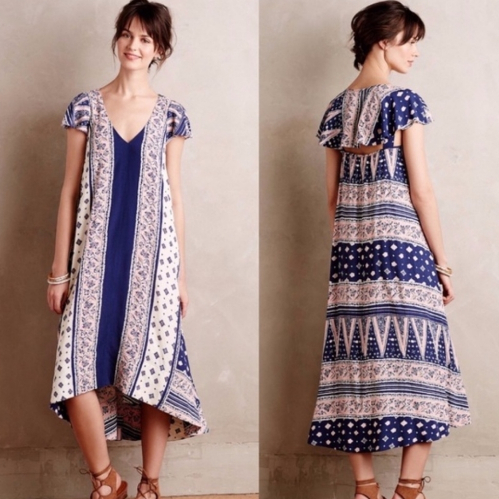 Anthropologie Maeve Summertide Maxi Dress